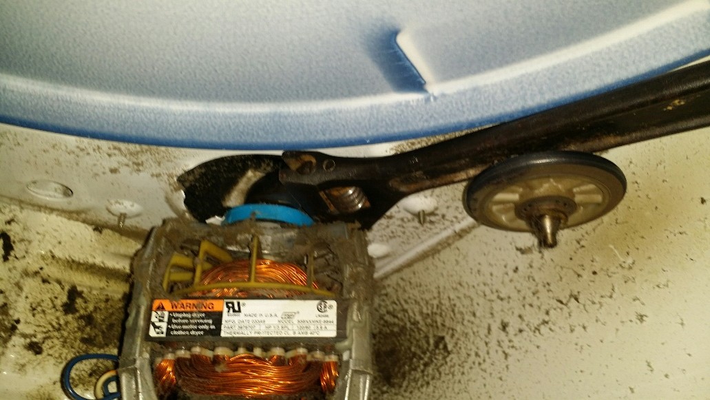 Placement of Adjustable Wrench for Blower Removal - Click to Zoom Placement of Adjustable Wrench for Blower Removal