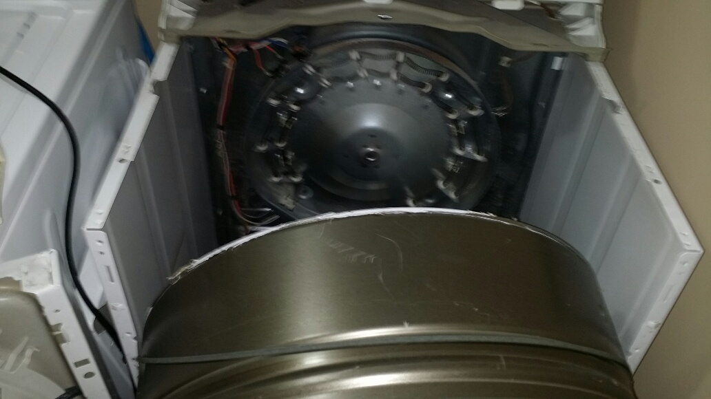GE Electric Dryer Drum Removal - Click to Zoom GE Electric Dryer Drum Removal