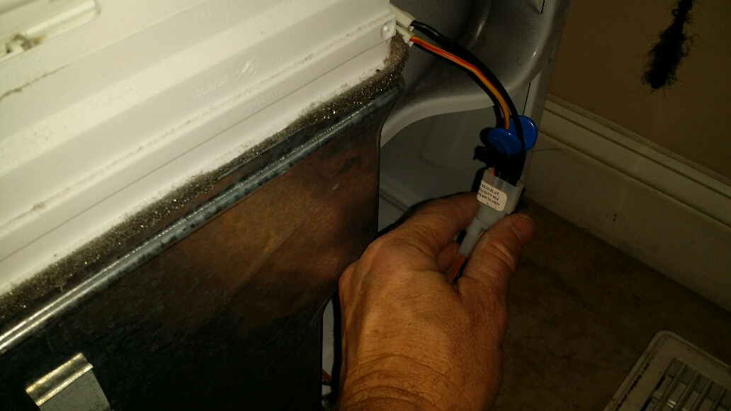 Kenmore Oasis Dryer Moisture Sensor Connector Removal - Click to Zoom Kenmore Oasis Dryer Moisture Sensor Connector Removal